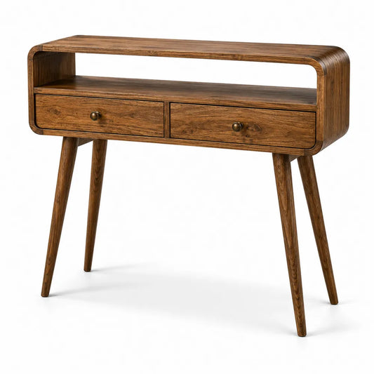 Console en Chêne Marron avec Tiroirs